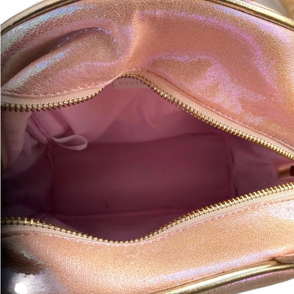 Pink and Gold Bear Small Mini Backpack Purse Under One Sky - Picture 7 of 7